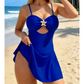 ⭐🩱Női áttört bikini-ruha, tengeri csillag díszítéssel