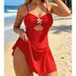 ⭐🩱Női áttört bikini-ruha, tengeri csillag díszítéssel