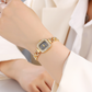 💎✨Divatos, húzózsinórral ellátott, négyzet alakú kvarc karóra hölgyeknek⌚