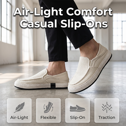 🌿👟Férfi könnyű, nyári lenvászon szabadidőcipő