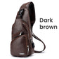 🎁Gyönyörű ajándék – férfi multifunkcionális, kiváló minőségű bőr mellkasi táska🎒