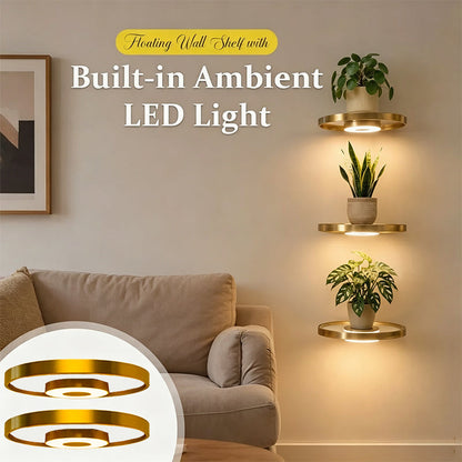 💡 ✨Függesztett fali polc beépített hangulatvilágító LED-del