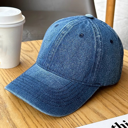 🧢Férfiaknak és nőknek egyaránt alkalmas, mosott farmeranyagból készült baseball sapka