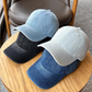 🧢Férfiaknak és nőknek egyaránt alkalmas, mosott farmeranyagból készült baseball sapka