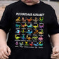 🦖👕Gyerekeknek szóló, dinoszauruszos betűmintás póló