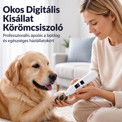 🔥🐱🐶LED kijelzős elektromos kisállat körömcsiszoló