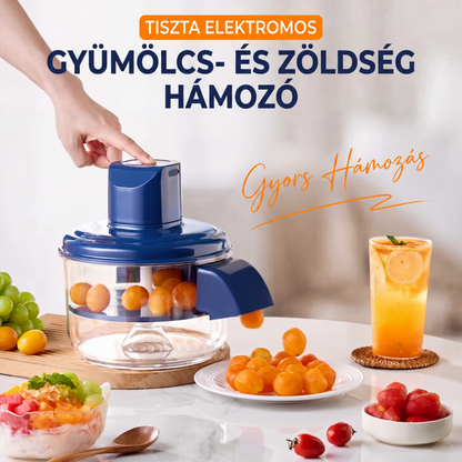 🥔 Átlátszó elektromos gyümölcs- és zöldséghámozó