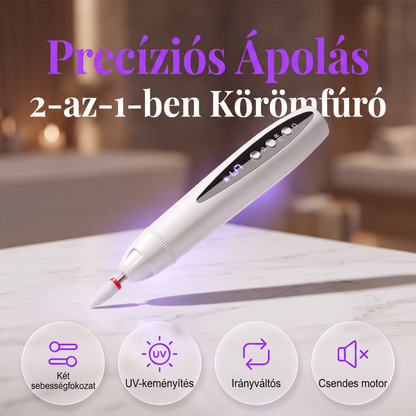 🔥2 az 1-ben elektromos manikűr-fúrógép, UV-gél lámpával, hordozható kéz- és lábápoló készlet