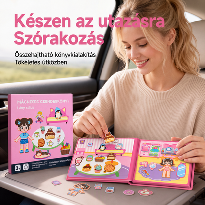 🧩🧒 Oktatási célú mágneses könyv kirakós jelenetekkel – összecsukható, interaktív, így kiválóan alkalmas a játékos tanulásra! 🌟🧠