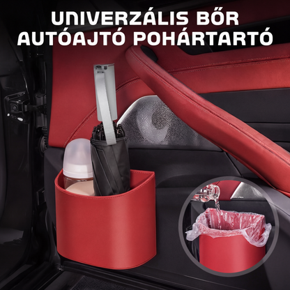 🔥50%! 🚗 Univerzális PU-bőr autós pohártartó, stabil rögzítéssel, vízpalackokhoz és mobiltelefonokhoz egyaránt alkalmas ☕✨