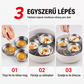 🍳🥚3 az 1-ben rozsdamentes acél tojásfőző forma
