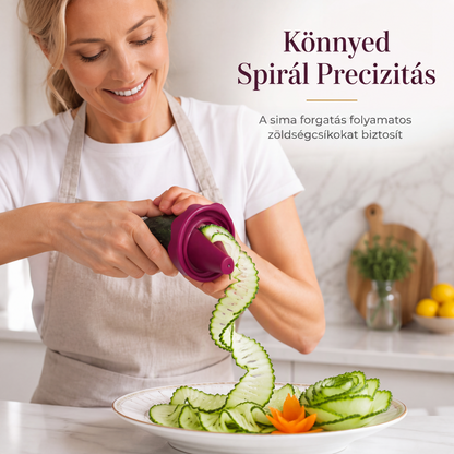 🥕✨Kézi zöldség-spirálvágó és -formázó – 60 másodperc alatt éttermi minőségű rózsát vághat a sárgarépából!🌹🍽️