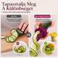 🥕✨Kézi zöldség-spirálvágó és -formázó – 60 másodperc alatt éttermi minőségű rózsát vághat a sárgarépából!🌹🍽️