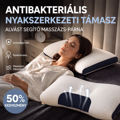 😴🛌Antibakteriális, Nyaktámasztó, Alvást Segítő Masszázspárna