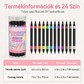 🎨💅24 színű, kétvégű körömdíszítő tollkészlet