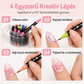 🎨💅24 színű, kétvégű körömdíszítő tollkészlet