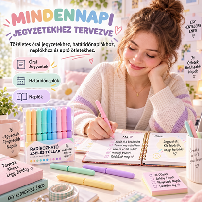 ✍️ 9 darabos színes, törölhető gél tollkészlet – írj, törölj és írj újra, ahogy csak akarsz! 🌈