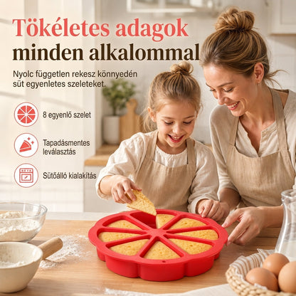 🍰 8 üreges háromszög alakú szilikon tortaforma – Kényelmes sütés otthoni desszertekhez✨