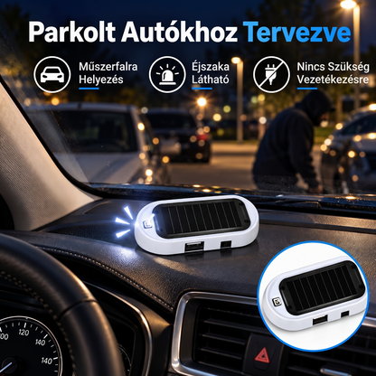 🚨49% KEDVEZMÉNY🚗Kompakt napenergiás lopásgátló LED villogó lámpa