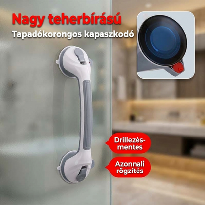🚿🤝 Fúrás nélküli, tapadókorongos kapaszkodó – fürdőszobákhoz, zuhanyzókhoz és WC-khez ✨