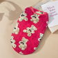 🐶✨ Aranyos, plüss bélésű kutyamellény – meleg, rugalmas, mackós mintával 🧸